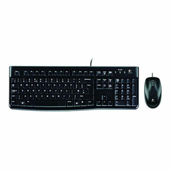 Teclado e rato óticos Logitech MK120 Preto Espanhol Qwerty espanhol