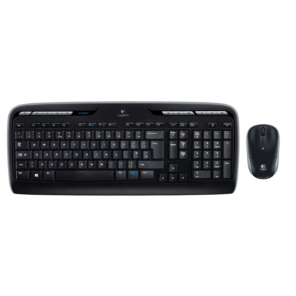 Teclado e Rato Logitech Wireless Combo MK330 Preto Qwerty US