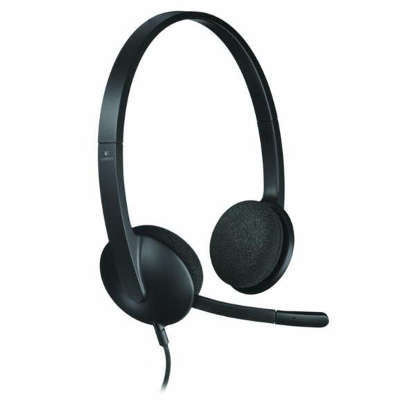 Auriculares com microfone Logitech 981-000475           USB 1,8 m Preto