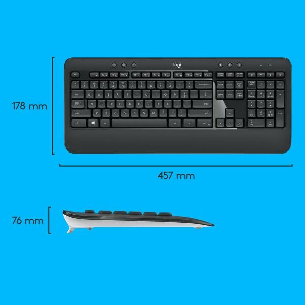 Teclado e Rato Logitech 920-008685 Preto Qwerty US