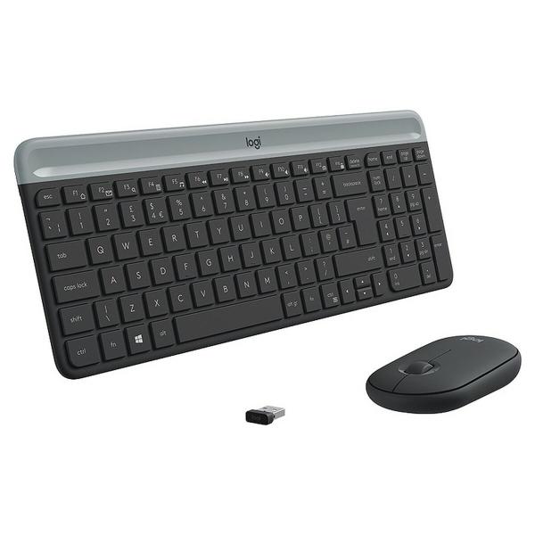 Teclado e Rato Logitech 920-009190 Preto Cinzento Francês AZERTY
