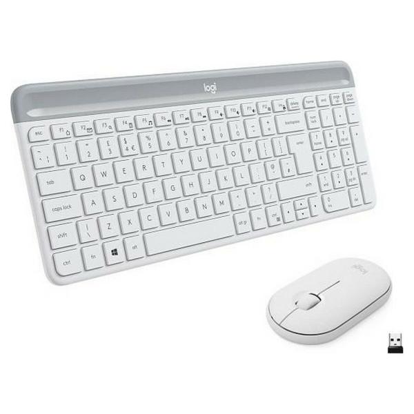 Teclado e Rato Logitech  MK470 Branco Francês AZERTY