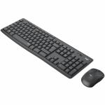 Teclado e Rato sem Fios Logitech MK295 Francês Preto Cinzento AZERTY