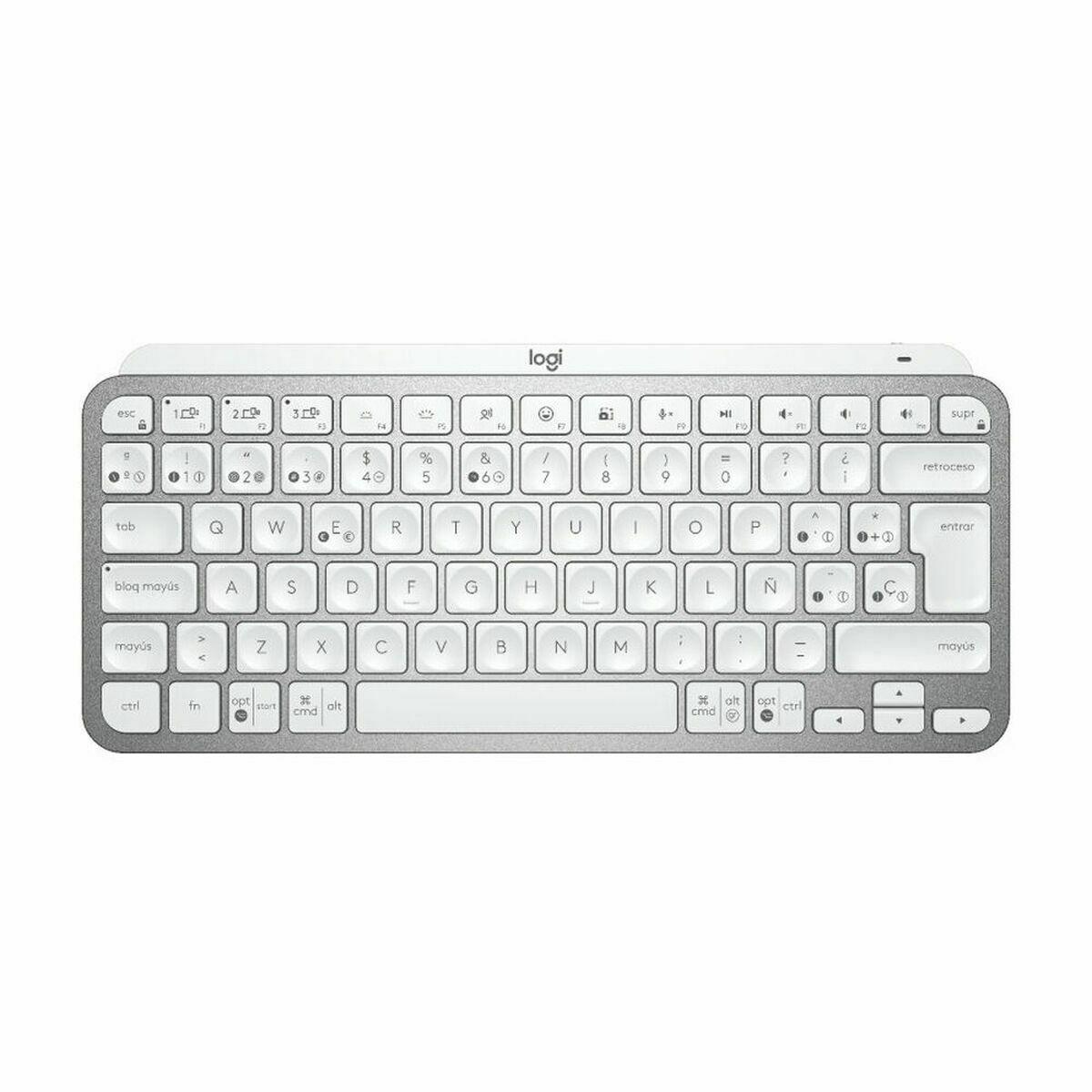 Teclado Logitech MX Keys Mini Cinzento Prateado Qwerty espanhol QWERTY
