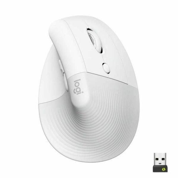 Rato Logitech Lift Branco Ergonómico 4000 dpi