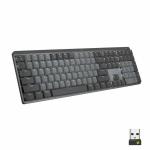 Teclado Logitech MX Mechanical USB Grafite Retroiluminação Sem Fios AZERTY