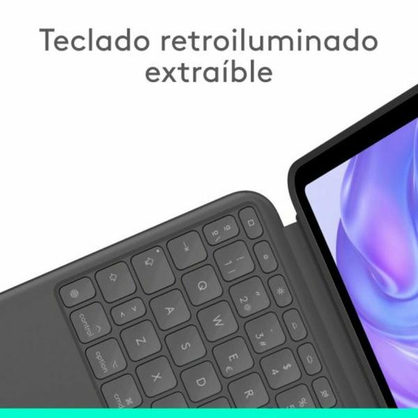 Capa para Tablet e Teclado Logitech 920-012772 Grafite QWERTY