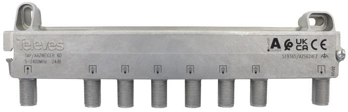 Derivador Interior (5 - 2400MHz) 6D F 24dB (Pisos 6 e 8) - TELEVES 519365
