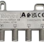 Repartidor Interior (5 - 2400MHz) 3 Saídas F 5...2400MHz 8/7dB - TELEVES 519503
