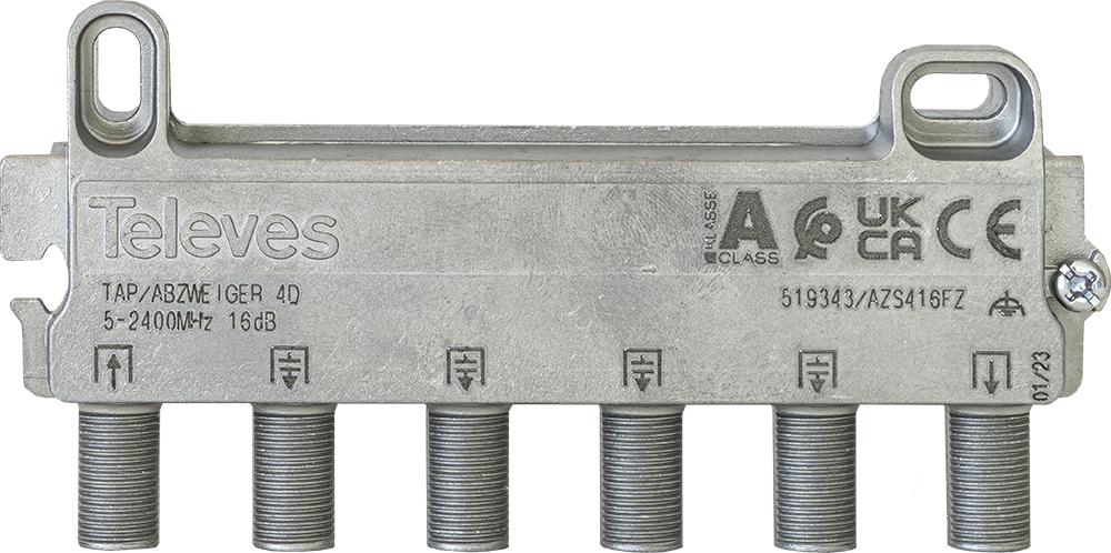 Derivador Interior (5 - 2400MHz) 4D F 16dB DC - TELEVES