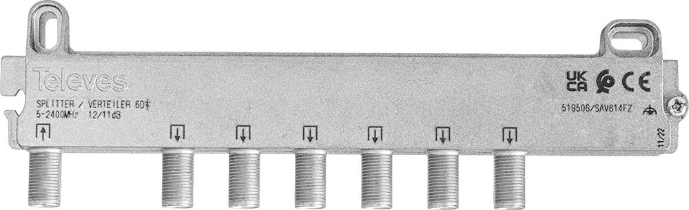 Repartidor Interior (5 - 2400MHz) 6 Saídas 12dB F DC - TELEVES