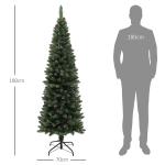 Árvore de Natal 180 cm Árvore de Natal Artificial com 618 Ramos e Suporte de Metal Árvore de Natal para Interior Verde
