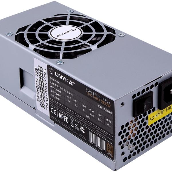 Fonte de Alimentação 20+4 pin ATX 350W 80 Plus Bronze (Prateado) - UNYKACH