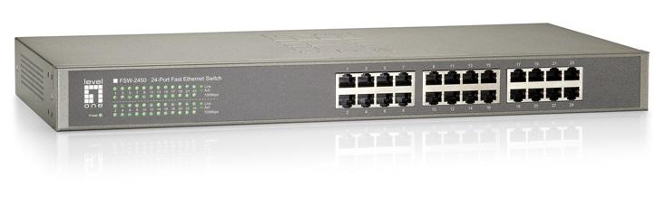Switch FSW - 2450 19 24 Port 10 /100Mbps - LEVEL ONE