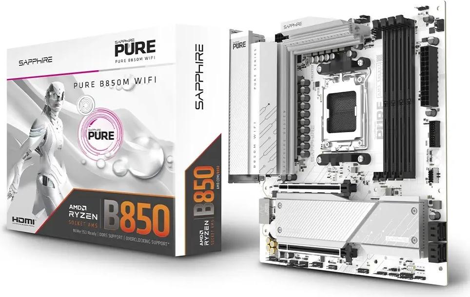 Motherboard Micro - ATX Pure B850M WiFi SktAM5 - SAPPHIRE