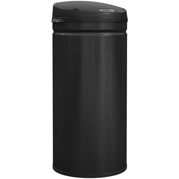 Caixote do Lixo Automático para Cozinha 42 L com Sensor Infravermelho, Fecho Automático e Aço Inoxidável Preto