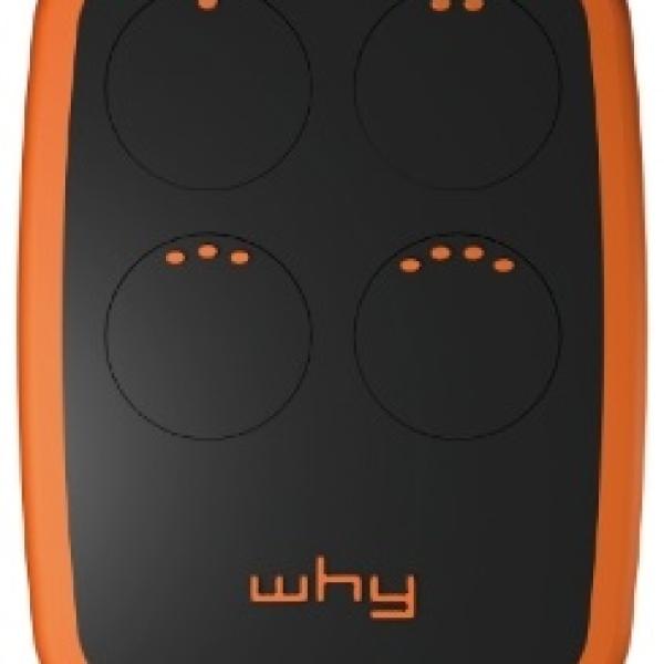 Comando Garagem 4 Canais 433,92Mhz c/ Auto - Aprendizagem (Laranja) - WHY EVO