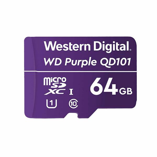 Cartão Micro SD Western Digital WD Purple SC QD101 64 GB