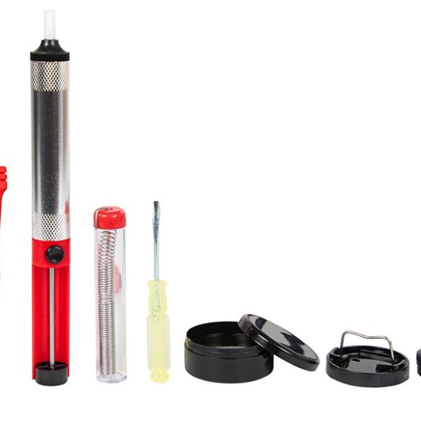 Kit Soldadura (Ferro de Soldar 30W, Dessoldador, Suporte, Solda, Resina e Chave Fenda) - XTREME