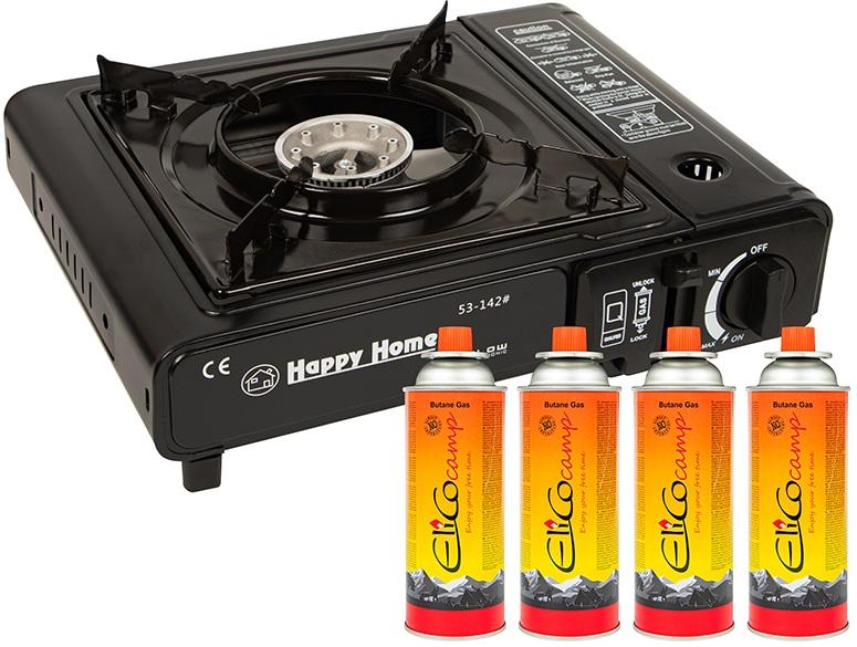 Fogão Portátil a Gás (1 Bico) c/ Oferta 4 Latas Gás - BLOW