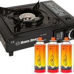 Fogão Portátil a Gás (1 Bico) c/ Oferta 4 Latas Gás - BLOW