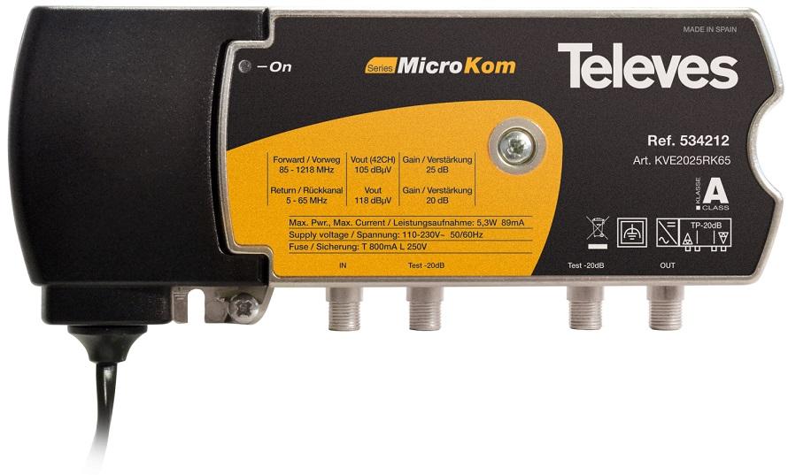 Central MicroKom de Amplificação de Linha - TELEVES