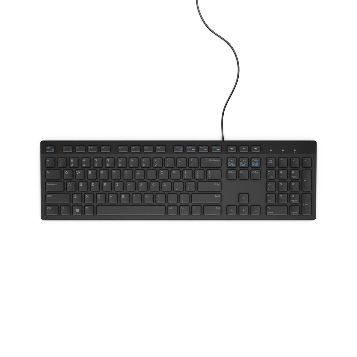 Teclado Dell KB216 Preto Monocromática Inglês EEUU QWERTY Qwerty US