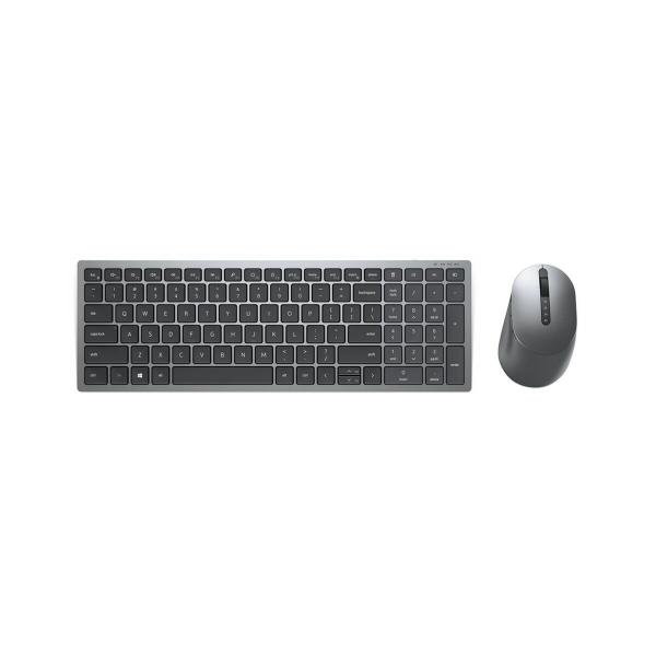 Teclado e Rato Dell 580-AIWM Preto Cinzento Titânio Monocromática QWERTY Qwerty US