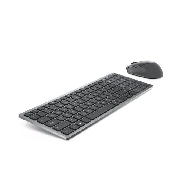 Teclado e Rato Dell 580-AIWM Preto Cinzento Titânio Monocromática QWERTY Qwerty US