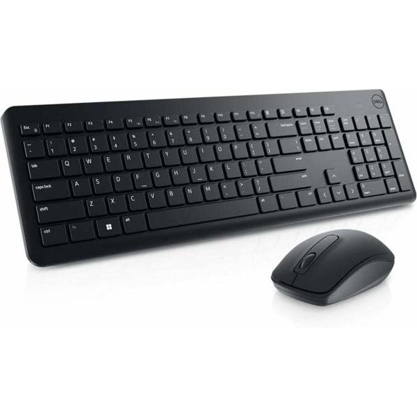 Teclado e Rato Dell KM3322W Qwerty US Preto QWERTY