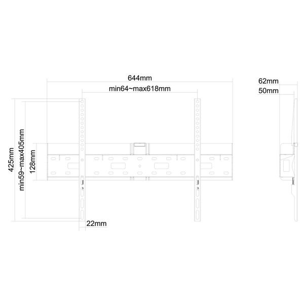 Suporte TV Neomounts LFD-W1640MP 75" 37" 35 kg