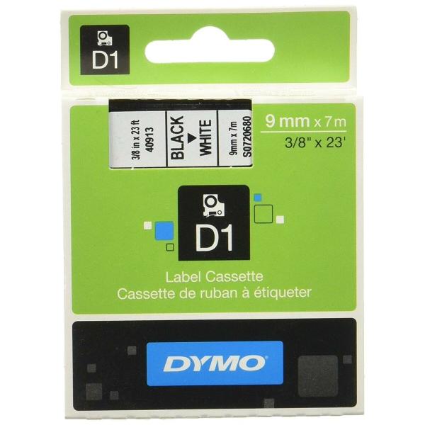 Cinta laminada para máquinas rotuladoras Dymo D1 41913 9 mm LabelManager™ Branco Preto (5 Unidades)