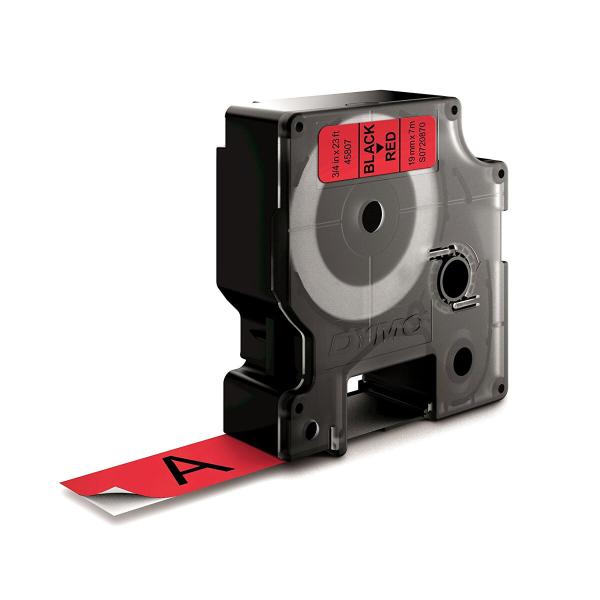 Cinta laminada para máquinas rotuladoras Dymo D1 45807 LabelManager™ Preto Vermelho (5 Unidades)