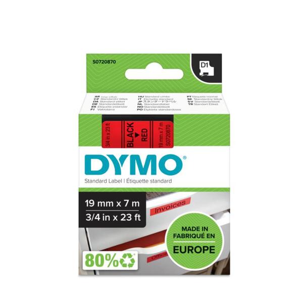 Cinta laminada para máquinas rotuladoras Dymo D1 45807 LabelManager™ Preto Vermelho (5 Unidades)