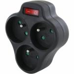 Extensão com 3 tomadas com interruptor Chacon Dominó 3x16A