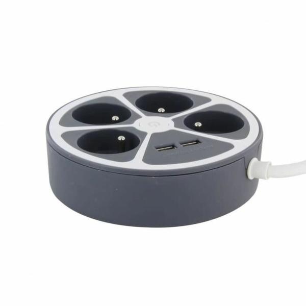 Extensão com 4 tomadas com interruptor Chacon  