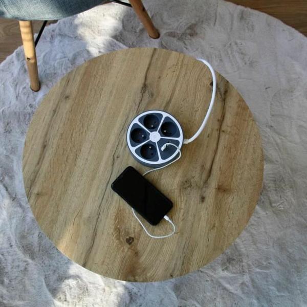 Extensão com 4 tomadas com interruptor Chacon  