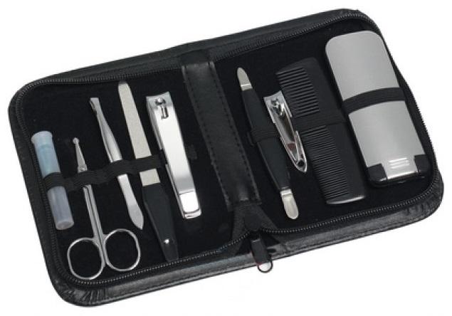 Kit Manicure e Pedicure p/ Viagem (10 Peças)