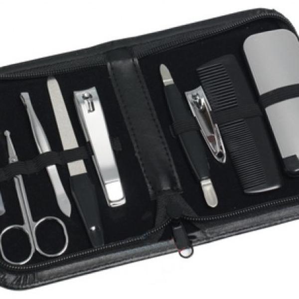 Kit Manicure e Pedicure p/ Viagem (10 Peças)