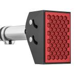Barra de Elevação para Porta Ajustável de 95 cm a 123 cm Carga 200 kg para Exercícios e Treino Vermelho e Preto