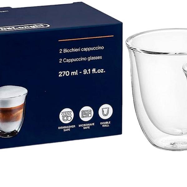 Pack 2x Copos de Café Cappuccino 270ml - DELONGHI