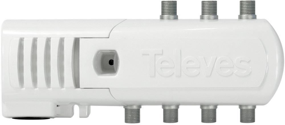 Amplificador TV Interior Vivenda F 6 Saídas VHF/UHF LTE700 Ready - TELEVES
