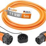 Cabo de Carregamento p/ Veículos Elétricos Tipo 2 / 11kW / 20A / 5m (Laranja) - LAPP