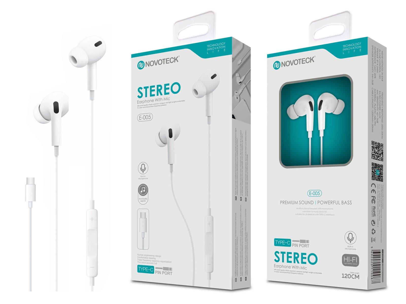 E-005 Fones Com Micro Type-C