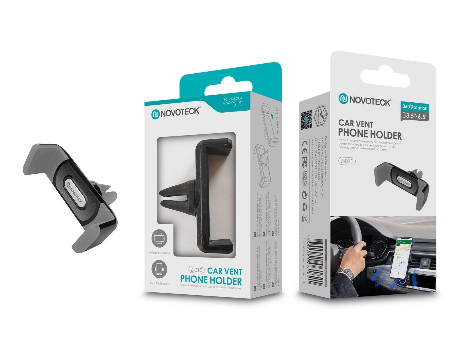 Suporte para Telemóvel de Ventilação Cinze-Negro Z-010