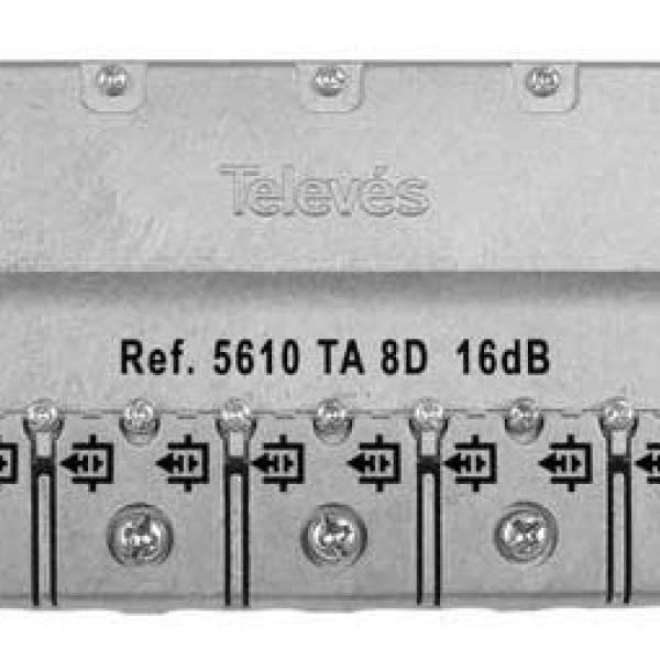 Derivador 8 Saídas, 16dB, EasyF (5 - 2400MHZ) - TELEVES