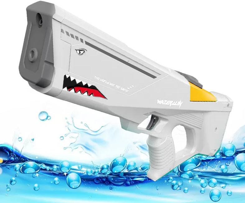 Pistola de Água Elétrica Tubarão (Branco)