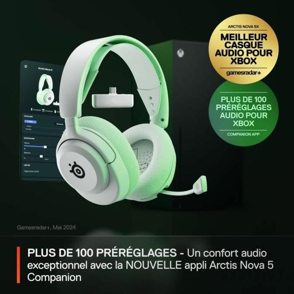 Auriculares com microfone SteelSeries Arctis Nova 5X Branco
