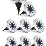 Pack 8x Projetores LED Solar Exterior p/ Jardim