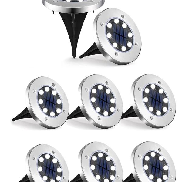Pack 8x Projetores LED Solar Exterior p/ Jardim